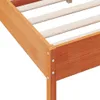 The Living Store Massivholzbett mit Kopfteil Wachsbraun Produktbild-Vorschau 9