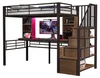 Vysoká posteľ 90 × 200 cm so zabudovaným písacím stolom, Náhľad obrázku produktu 11