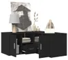 vidaXL Eckregal Schwarz 160x40x45 cm Holzwerkstoff Produktbild-Vorschau 4