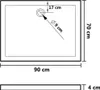 vidaXL Brodzik prysznicowy ABS prostokątny 70x90 cm Podgląd zdjęcia produktu 9