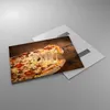 Bilder auf glas - Pizza Käse Tomaten - 100x70cm - Produktbild-Vorschau 2