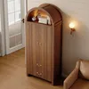 Merax hoge kast met zijtafel, voorzien van een boogvormige Productafbeelding-voorbeeld 8