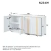 Credenza Merax con 4 ante e divisori regolabili, Anteprima dell’immagine prodotto 11