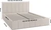 A diagram of a bed frame with dimensions labeled. Produktbild-Vorschau
