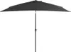 vidaXL Parasol avec mât métallique 300 x 200 cm Anthracite Voir les images du produit 17