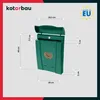 A green mailbox with dimensions indicated by measurement lines and text. Anteprima dell’immagine prodotto