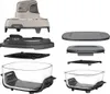 A disassembled air fryer and its accessories are laid out against a white background. Anteprima dell’immagine prodotto
