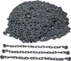 A pile of dark gray LEGO chains and three individual chains laid out below. Podgląd zdjęcia produktu