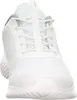 A white athletic shoe is shown from the front. Produktbild-Vorschau