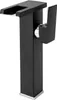 Umyvadlový LED kohoutek z nerezové oceli Vodopád (černý) Náhled obrázku produktu 4