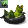 Miniteich Deko Set mit Schwimmfrosch für Garten und Balkon Produktbild-Vorschau 1