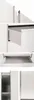 A collage of images showing different views and details of a white wardrobe with drawers and shelves. Anteprima dell’immagine prodotto