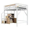 Letto a soppalco Merax 140x200 cm con vano scala e armadio, Anteprima dell’immagine prodotto 8