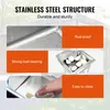 Collage of images showcasing features of a stainless steel sink. Produktbild-Vorschau