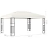 Pavillon mit LED-Lichterkette 3x4 m Creme Stoff , Pavillons Produktbild-Vorschau 10