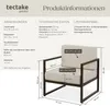 Product information and dimensions for a garden lounge chair. Náhled obrázku produktu