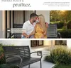 Banc de jardin PINO 3 places 126 x 62 x 81,5cm - noir Voir les images du produit 7