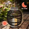 Solar Laterne zum hängen mit LED Kerze - 23x23x30cm Produktbild-Vorschau 4
