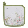 Clayre & Eef Topflappen 20x20 cm Weiß Baumwolle Blumen Produktbild-Vorschau 2