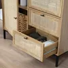 CALICOSY -  Hohe Buffetschrank mit Rattanfronten - L100 x Produktbild-Vorschau 8