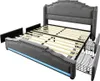 Samt-Polsterbett mit LED, USB-C-Anschluss und 4 Schubladen, Produktbild-Vorschau 14