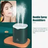 A woman is shown using a humidifier, with the product and its features described. Náhľad obrázku produktu