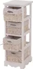 Komoda z półką i 4 szufladami 74x25x28cm, styl shabby, Podgląd zdjęcia produktu 5