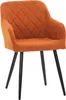 Esszimmerstuhl HLO-CP76 Stoff  orange Produktbild-Vorschau 1
