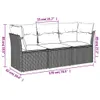 Modulares Garten-Sofa-Set, 3-teilig, mit abnehmbaren Produktbild-Vorschau 3