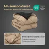 vidaXL Couette quatre saisons noire et taupe 155 x 220 cm Voir les images du produit 6
