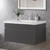 80cm Mineralguss Waschtisch mit Unterschrank Badmöbel Set Produktbild-Vorschau 2