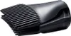 A black hair dryer attachment with a comb-like structure on one end and a smooth, curved surface on the other, isolated on a white background. Podgląd zdjęcia produktu