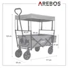 Carro de mano Arebos con toldo, color gris, dimensiones: Vista previa de la imagen del producto 7