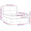 Design Boxspringbett mit Matratze Dunkelbraun 140x190 cm Produktbild-Vorschau 6