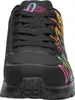 Front view of a black sneaker with colorful graffiti-style graphics. Voir les images du produit