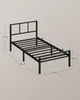 VASAGLE Metallbett 90 x 200 cm, stabiler Bettrahmen mit Produktbild-Vorschau 8