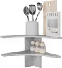 A corner shelf unit displaying kitchenware and decorative items. Náhled obrázku produktu