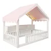 Flieks Kinderbett 90x200cm mit Led, Hausbett mit Baldachin Produktbild-Vorschau 10