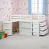 Hochbett Kinderbett (ohne Matratze) 90x190 cm , halbhohes Produktbild-Vorschau 9