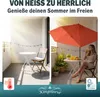 Kingsleeve Ombrellone Mezzaluna a Parete Ø2,7m con Anteprima dell’immagine prodotto 6