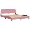 The Living Store Bettgestell mit Kopfteil Rosa 160x200 cm Produktbild-Vorschau 4