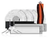 A collection of cleaning accessories for a robot vacuum cleaner, including brushes, filters, and mop pads, arranged on a white background. Voir les images du produit