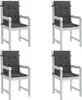 vidaXL Niedriglehner-Auflagen 4 Stk Melange Anthrazit Produktbild-Vorschau 1