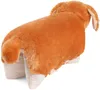 A plush toy dog lying on its side, with its hindquarters and tail visible. Náhľad obrázku produktu