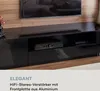 A HiFi stereo amplifier is shown inside a black entertainment center. Produktbild-Vorschau