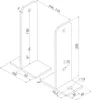 TRIBECCO® Supporto per palo a U regolabile per tassellatura Anteprima dell’immagine prodotto 2