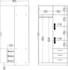 Spell Kleiderschrank 2 Türen und 3 Schubladen Produktbild-Vorschau 10
