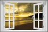 Wallario Wandbild mit Fenster-Illusion: Badestrand auf den Produktbild-Vorschau 1