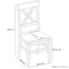 A line drawing of a chair with dimensions indicated by text and lines. Produktbild-Vorschau