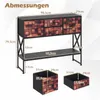COSTWAY Konsolentisch, Eingangtisch mit 4 Stoffschubladen, Produktbild-Vorschau 3